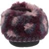 imageDearfoams Kids Mia faux faux fur Closed Back with Heart Detail SlipperAubergine