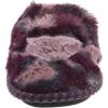 imageDearfoams Kids Mia faux faux fur Closed Back with Heart Detail SlipperAubergine