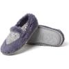 imageDearfoams Kids Mia faux faux fur Closed Back with Heart Detail SlipperGraystone