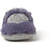 imageDearfoams Kids Mia faux faux fur Closed Back with Heart Detail SlipperGraystone