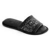 imageDearfoams Sequin Velour SlipOn SlippersBlack