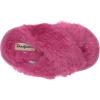 imageDearfoams UnisexChild Ava Kids Printed Detail faux faux fur Cross Band Slide SlipperPink Polish