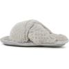 imageDearfoams UnisexChild Ava Kids Printed Detail faux faux fur Cross Band Slide SlipperSparkle Grey