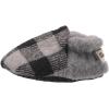 imageDearfoams UnisexChild Emerson Woven Plaid Closed Back SlipperLight Heather Grey