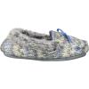 imageDearfoams UnisexChild Kids Toddlers Sparkle Fairisle Moccasin SlipperLight Heather Grey