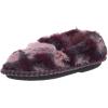 imageDearfoams Kids Mia faux faux fur Closed Back with Heart Detail SlipperAubergine