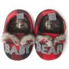 imageDearfoams UnisexChild Gifts for Kids Matching Christmas Holiday Lil Baby Bear SlipperRed Plaid