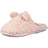 imageDearfoams UnisexChild Kids Toddlers faux sherpa Scuff with Ears SlipperDusty Pink
