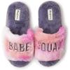 imageDearfoams UnisexChild Lana Slide with Slogan SlipperBabe Squad