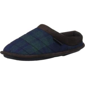 imageDearfoams BabyBoys Peyton Kids Mixed Material Clog SlipperBlack Watch Plaid