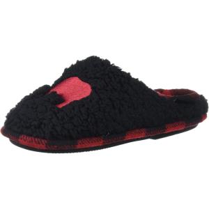 imageDearfoams UnisexChild Kids Toddlers Embroidered Animal Character Clog SlipperBlack and Red Bear