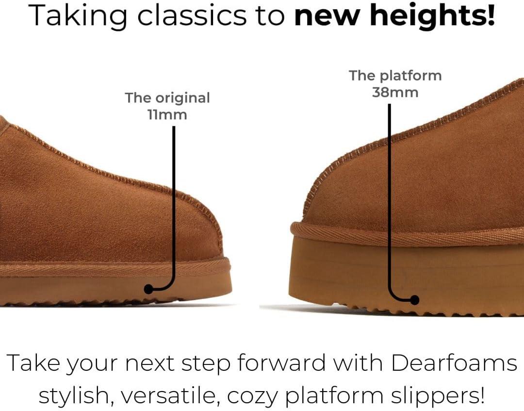 imageFireside by Dearfoams Womens Greta Shearling IndoorOutdoor Clog SlipperBlack Platform