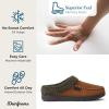 imageDearfoams Mens Brendan IndoorOutdoor Breathable Memory Foam Clog House Shoe with Wide Widths SlipperChestnut 2