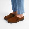 imageDearfoams Mens Brendan IndoorOutdoor Breathable Memory Foam Clog House Shoe with Wide Widths SlipperChestnut Perforated