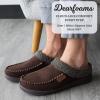 imageDearfoams Mens Brendan IndoorOutdoor Breathable Memory Foam Clog House Shoe with Wide Widths SlipperCoffee