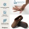 imageDearfoams Mens Brendan IndoorOutdoor Breathable Memory Foam Clog House Shoe with Wide Widths SlipperPlaid