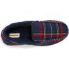 imageDearfoams mens Keaton Memory Foam Indoor Outdoor Moccasin With Wide Widths SlipperBlue Plaid