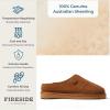 imageFireside by Dearfoams Mens Grafton Shearling IndoorOutdoor Clog SlipperChestnut Quilted