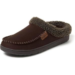 imageDearfoams Mens Brendan IndoorOutdoor Breathable Memory Foam Clog House Shoe with Wide Widths SlipperCoffee