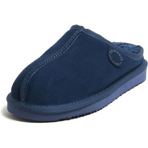 imageFireside by Dearfoams Womens Greta Shearling IndoorOutdoor Clog SlipperDeep Oasis Blue