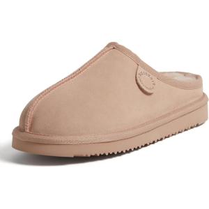 imageFireside by Dearfoams Womens Greta Shearling IndoorOutdoor Clog SlipperPeach Dust