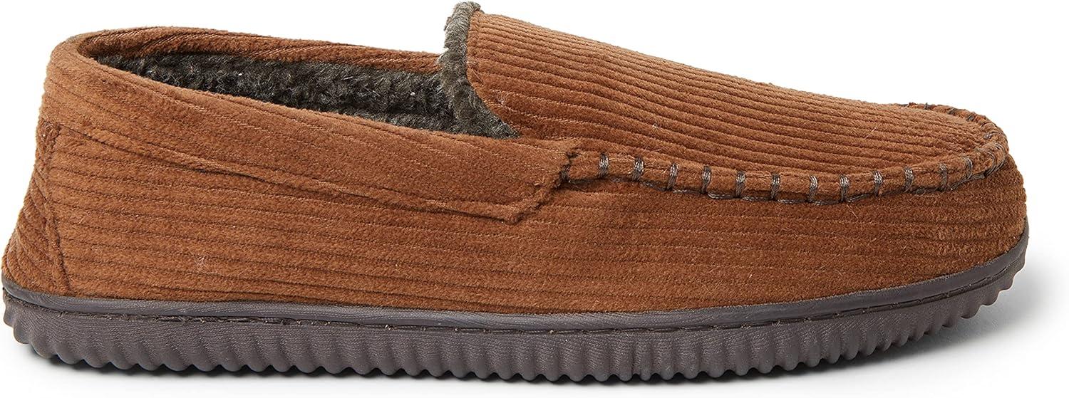 imageDearfoams Mens Cordurory Moccasin SlipOn LoaferChestnut