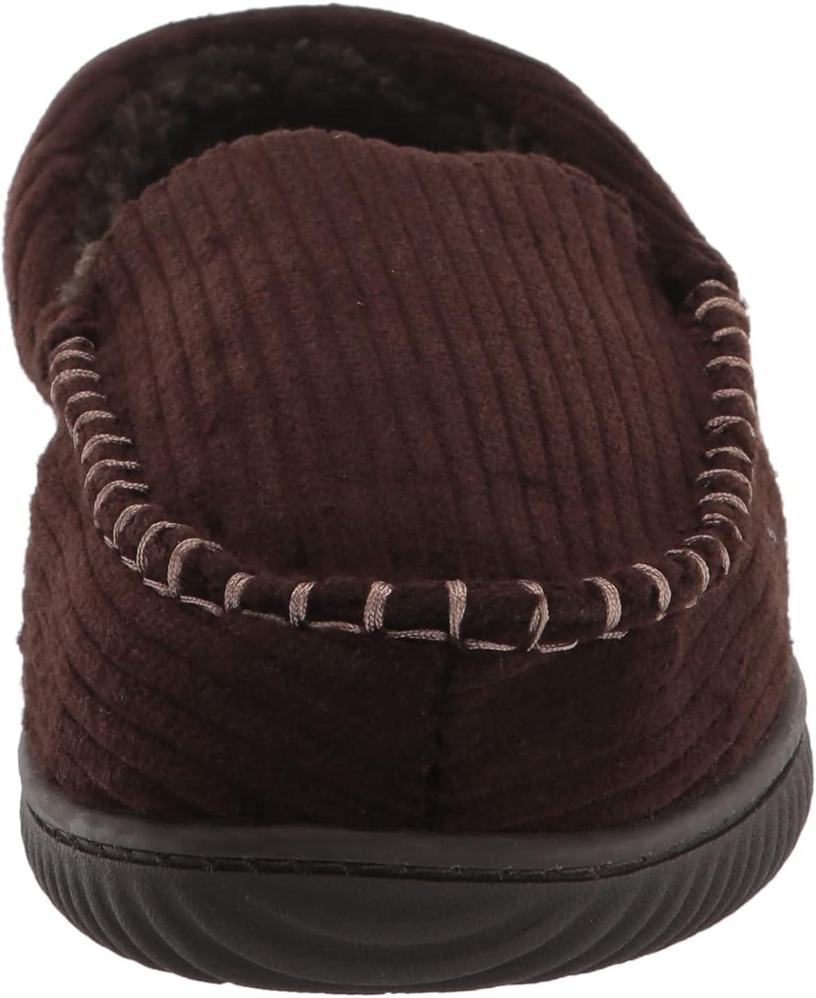 imageDearfoams Mens Cordurory Moccasin SlipOn LoaferCoffee