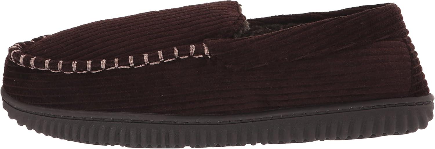 imageDearfoams Mens Cordurory Moccasin SlipOn LoaferCoffee