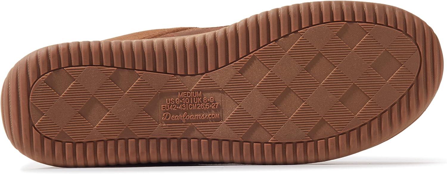 imageDearfoams mens Spencer Microsuede IndoorOutdoor Comfort Boot With Fleece LiningChestnut