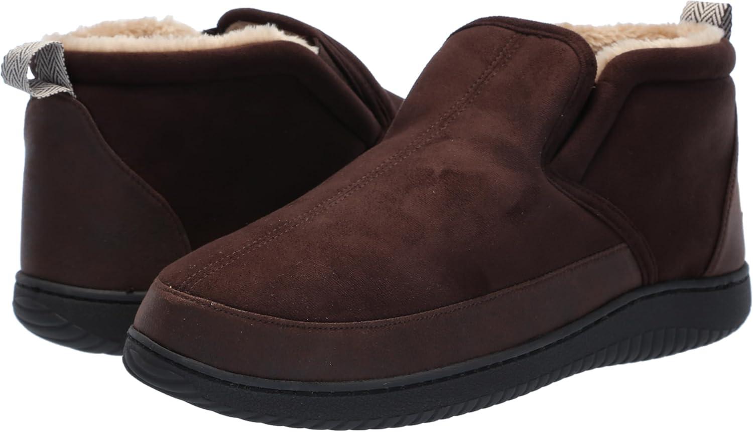 imageDearfoams mens Spencer Microsuede IndoorOutdoor Comfort Boot With Fleece LiningCoffee