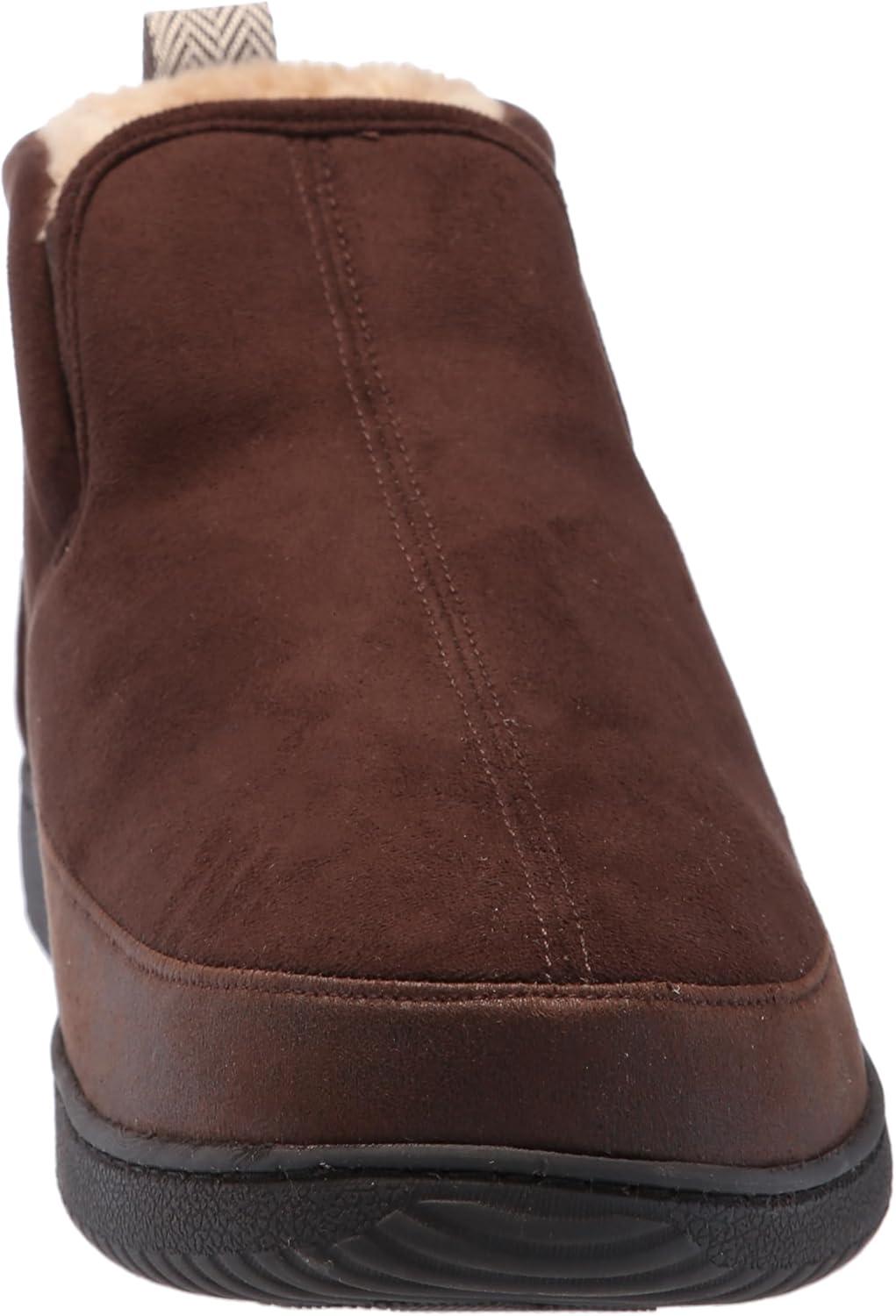 imageDearfoams mens Spencer Microsuede IndoorOutdoor Comfort Boot With Fleece LiningCoffee