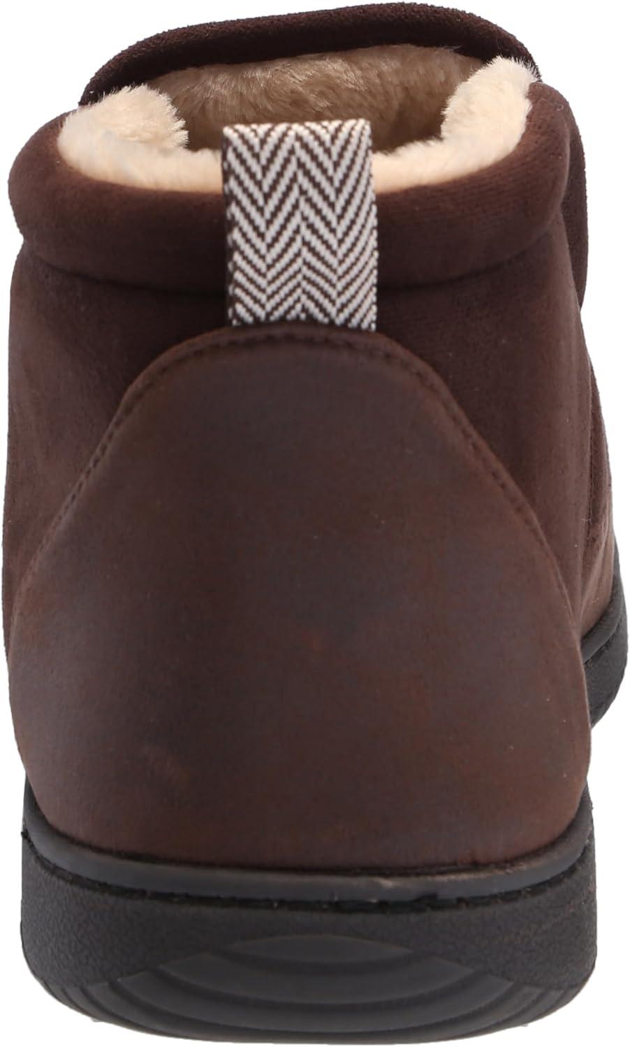 imageDearfoams mens Spencer Microsuede IndoorOutdoor Comfort Boot With Fleece LiningCoffee