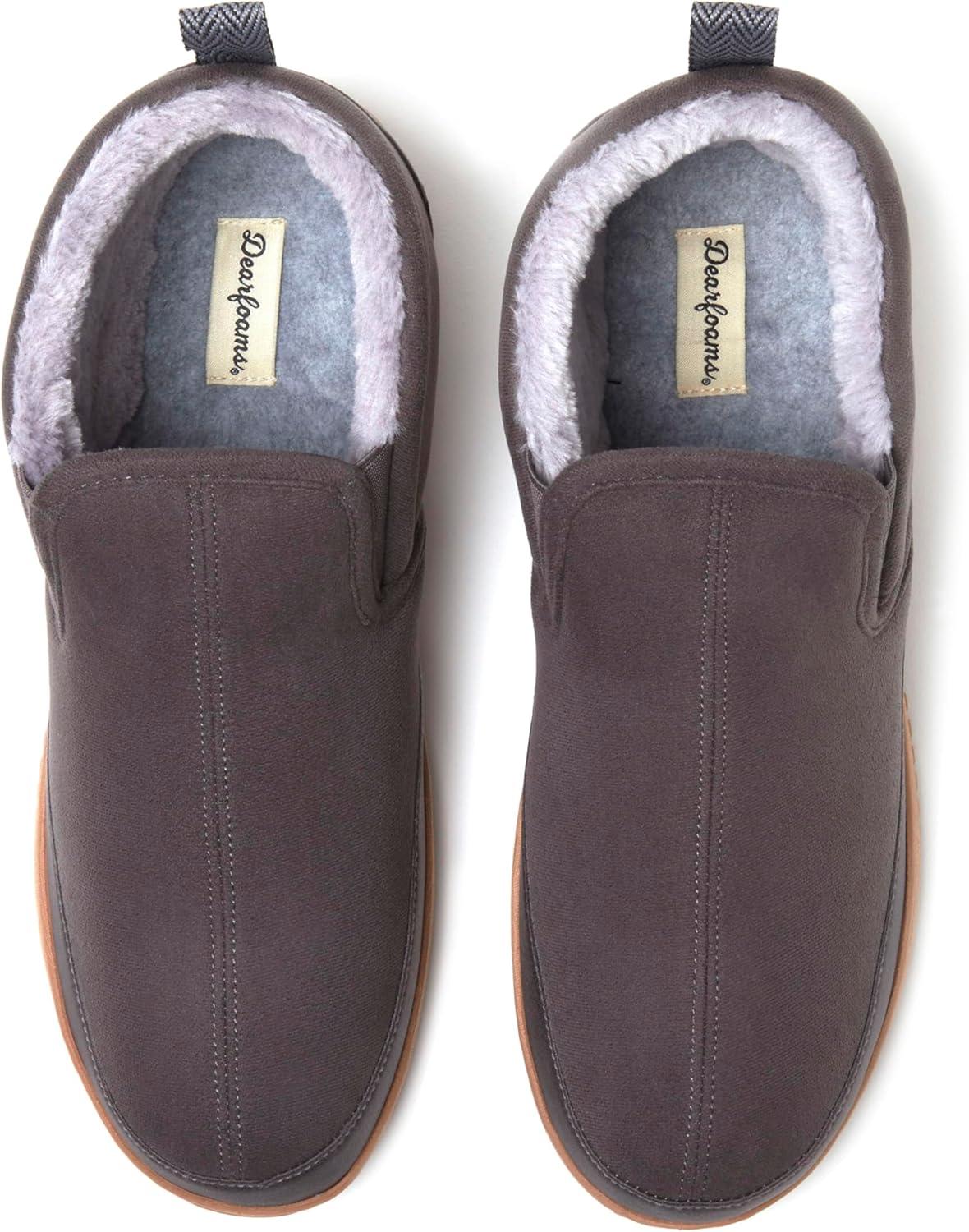 imageDearfoams mens Spencer Microsuede IndoorOutdoor Comfort Boot With Fleece LiningPavement