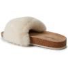 imageDearfoams Womens Fireside Canberra Shearling Cork Footbed Easy onOff Slide SandalNatural