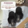 imageDearfoams Womens Fireside Sydney Shearling Fur Slippers Wide width availableBlack