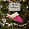 imageDearfoams Womens Fireside Sydney Shearling Fur Slippers Wide width availableParadise Pink