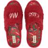 imageDearfoams Womens Lane Giftable Holiday Slide with Novelty Sayings Applique SlipperKiss Me