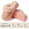 imageDearfoams Womens Melton Shearling Platform SlippersPeach Dust Pavement