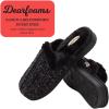 imageDearfoams Womens Memory Foam House Shoes Gifts for Her Paris Scuff SlipperBlack