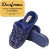imageDearfoams Womens Memory Foam House Shoes Gifts for Her Paris Scuff SlipperPeacoat