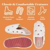 imageDearfoams Womens Novelty Gift Teddy Sherpa Scuff Slip On House Shoe SlipperPink Hearts