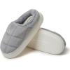 imageDearfoams Womens Quilted Cloud Puff Lightweight Cozy Shea Clog with Platform Cushioned Outsole SlipperSleet