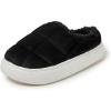 imageDearfoams Womens Quilted Cloud Puff Lightweight Cozy Shea Clog with Platform Cushioned Outsole SlipperBlack