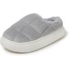 imageDearfoams Womens Quilted Cloud Puff Lightweight Cozy Shea Clog with Platform Cushioned Outsole SlipperSleet