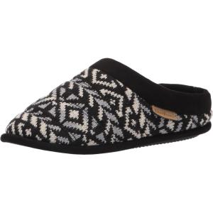 imageDearfoams Womens Ashlyn Fairisle Knit Clog SlipperBlack