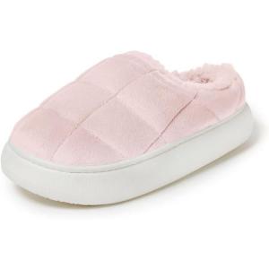 imageDearfoams Womens Quilted Cloud Puff Lightweight Cozy Shea Clog with Platform Cushioned Outsole SlipperPowder Pink