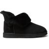 imageDearfoams Womens Fireside Shearling Water Resistant IndoorOutdoor Foldover Boot SlipperBlack