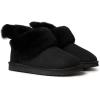 imageDearfoams Womens Fireside Shearling Water Resistant IndoorOutdoor Foldover Boot SlipperBlack