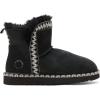 imageDearfoams Womens Fireside Shearling Water Resistant IndoorOutdoor Foldover Boot SlipperBlack Taping