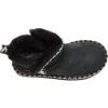 imageDearfoams Womens Fireside Shearling Water Resistant IndoorOutdoor Foldover Boot SlipperBlack Taping